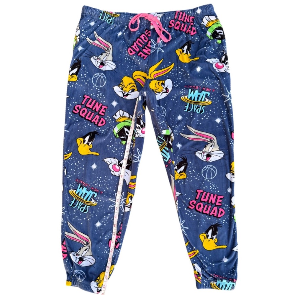 Space Jam Tune Squad youth pajama pants XL Bugs Daffy Lola Marvin fleece‎ - Picture 6 of 6